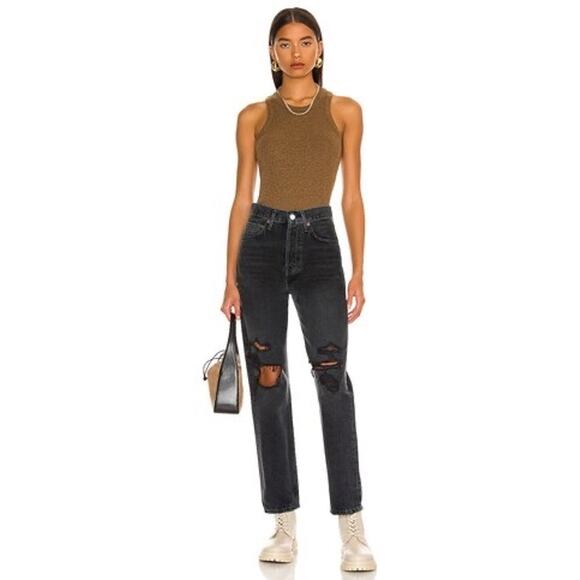 Agolde 90s Mid Rise Loose in Vagabond Jeans Size 28 Washed Black - Picture 1 of 16